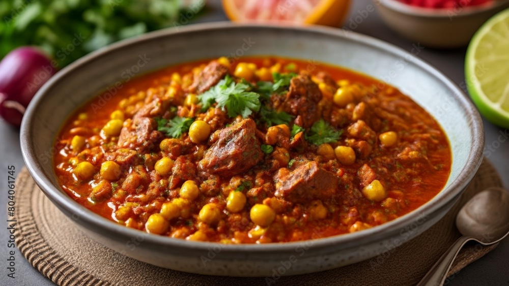 Delicious Mexican Chili with Beans and Meat Delicious Mexican Chili with Beans and Meat