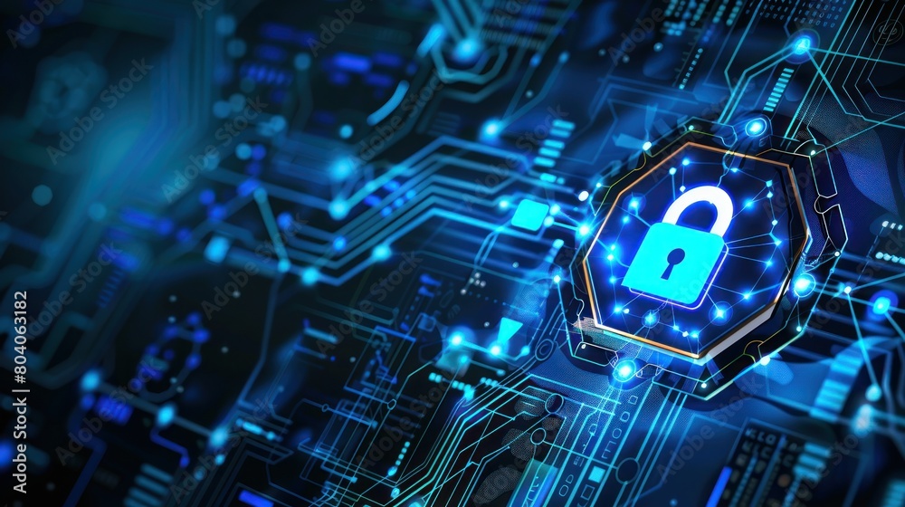 Fototapeta premium background digital security network