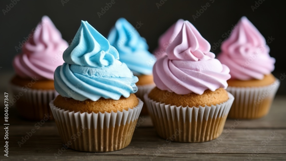  Deliciously frosted cupcakes ready to be enjoyed