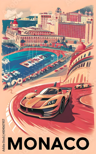 Monaco Travel Poster design | Grand Prix | Racing