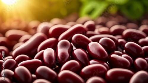  Bountiful harvest of vibrant red beans photo