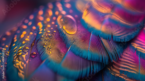 The rainbow hues and delicate scale pattern of a butterfly wing are heightened in a macro view, creating a vivid, textured image © Armin