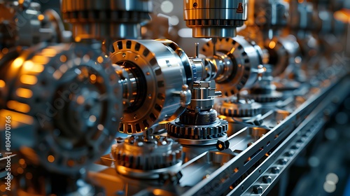 close-up,of a modern factory production line, featuring unprecedented factory technology and novel industrial automation, pushing the boundaries of modern industrial capabilities,