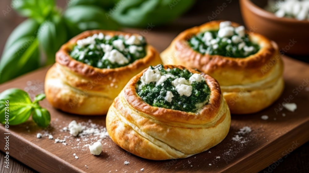 Deliciously baked appetizers ready to be savored Deliciously baked appetizers ready to be savored