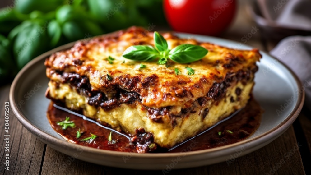 Deliciously cheesy lasagna ready to be savored Deliciously cheesy lasagna ready to be savored