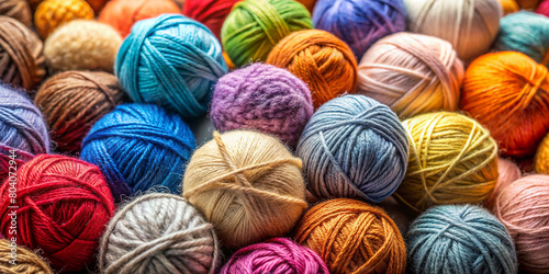 colorful yarn balls