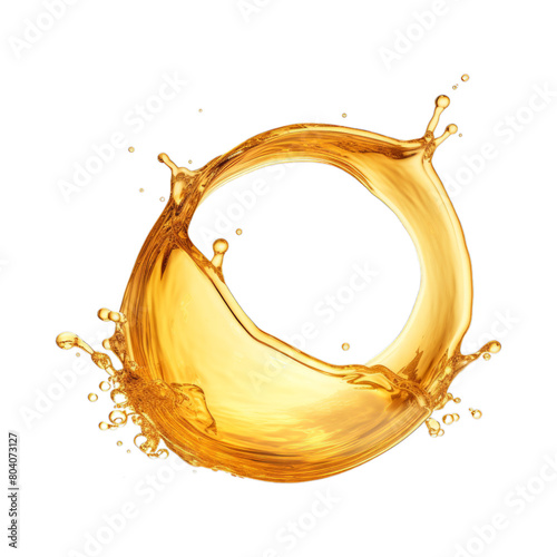 Honey Splash isolated on transparent png background. Generative ai