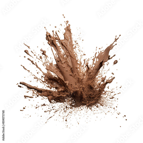 Mud Splash isolated on transparent png background. Generative ai
