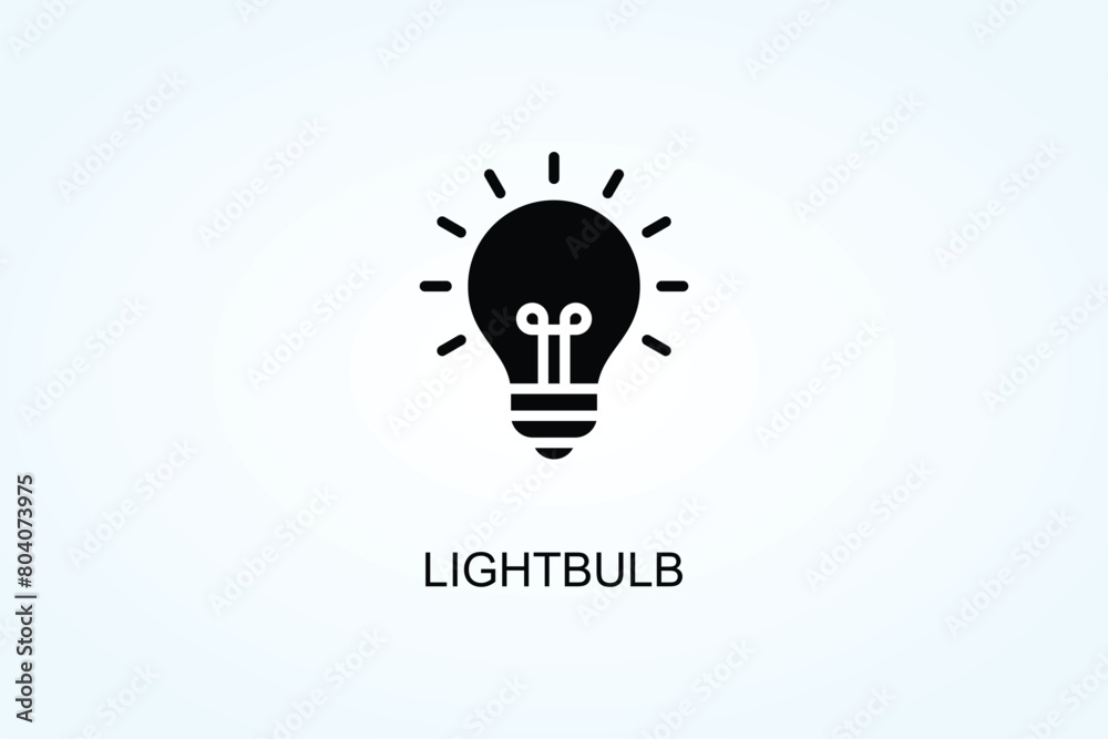 Lightbulb Vector, Icon Or Logo Sign Symbol Illustration Lightbulb Vector, Icon Or Logo Sign Symbol Illustration