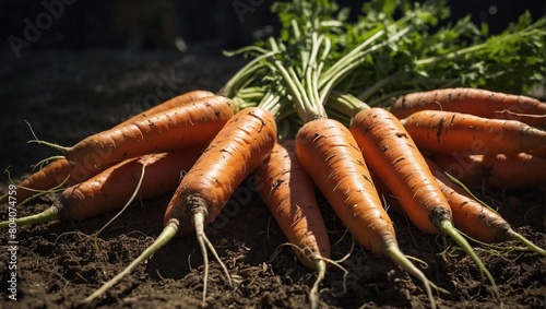 Wallpaper Mural A bunch of fresh carrots pulled from the ground Torontodigital.ca