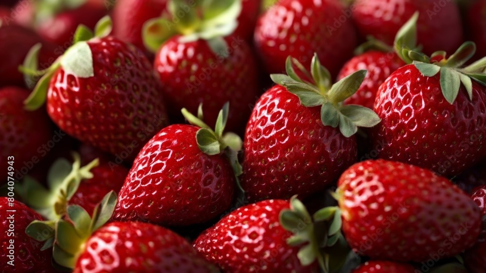 Fresh and ripe strawberries perfect for a summer treat Fresh and ripe strawberries perfect for a summer treat