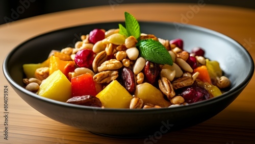  Nutty fruity and colorful snack bowl