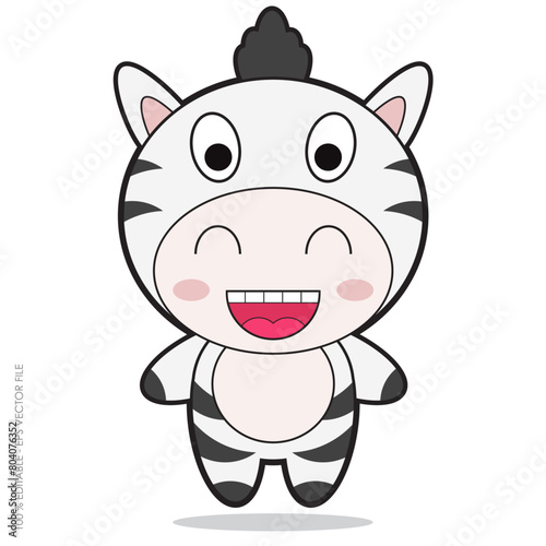 animals character with zebra vector