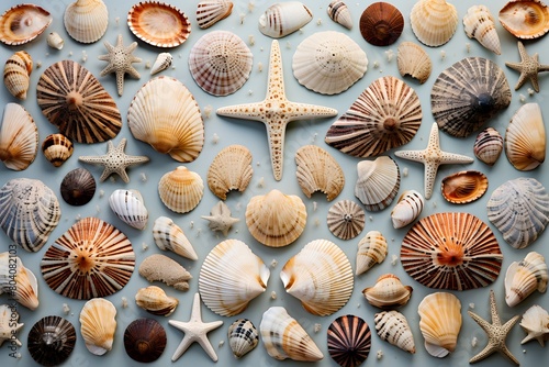 sea shells background © Nature creative