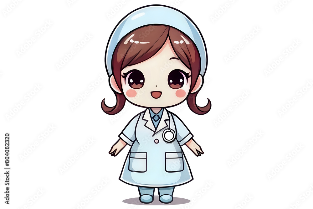 Cartoon cute female doctor Cartoon cute female doctor