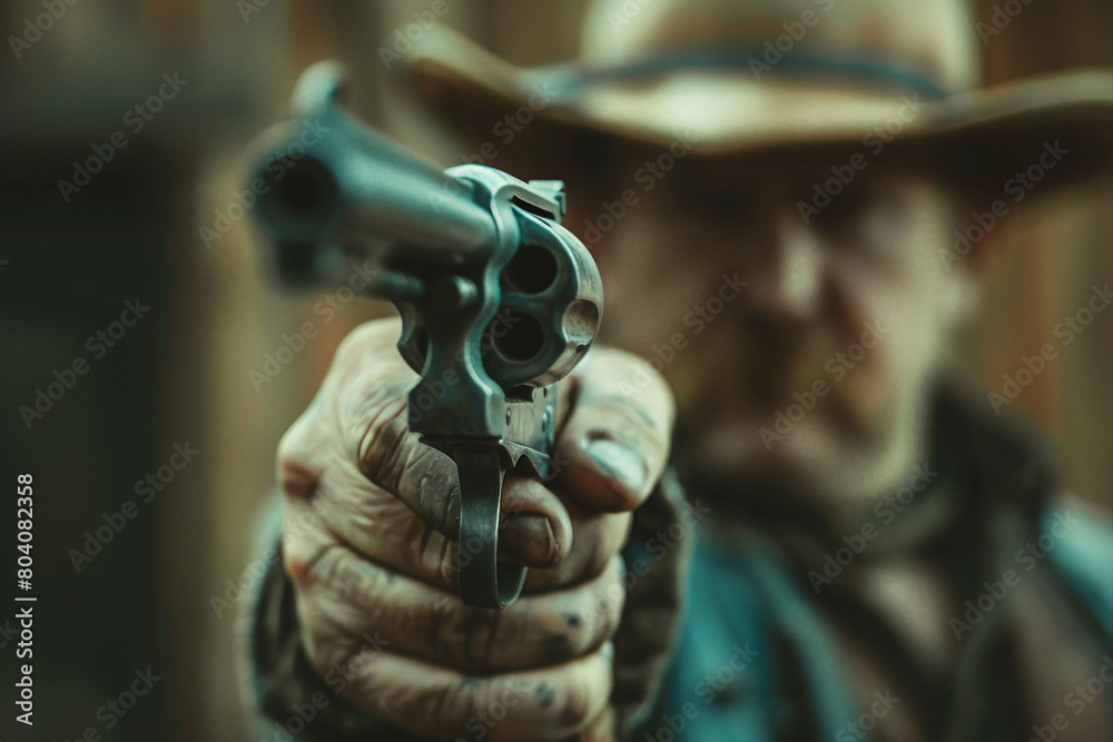 Generative AI picture Portrait of wild west retro movie western city town with cowboys and cowgirls and horses Generative AI picture Portrait of wild west retro movie western city town with cowboys and cowgirls and horses