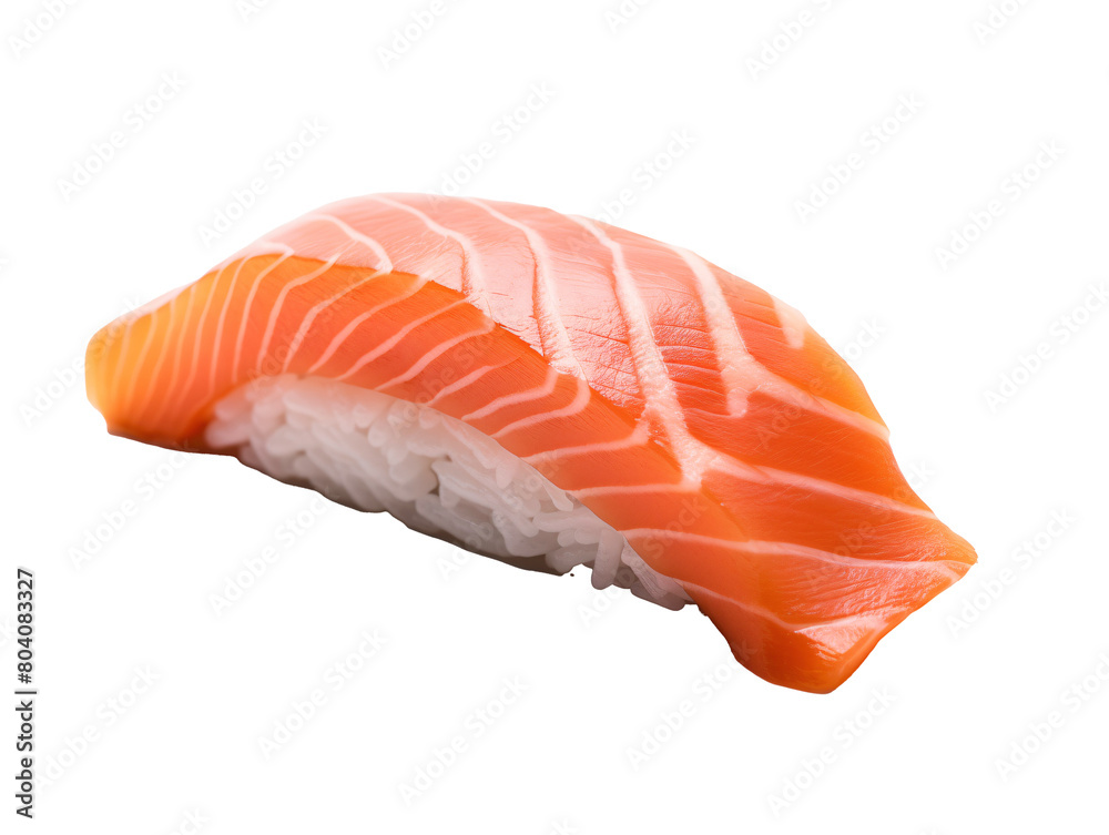 a piece of salmon sushi