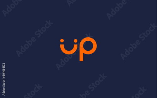 letter up with smile logo icon design vector design template inspiration