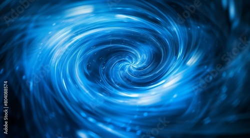 abstract blue background with dynamic swirl or vortex, spiral and curve motion wallpaper, cosmic time warp