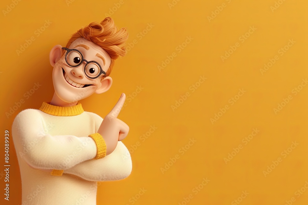 Character holding a cardboard with copy space Character holding a cardboard with copy space