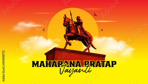 Holiday of Maharana Pratap Jayanti. Birth anniversary of Indian ruler, Maharana Pratap Singh. photo