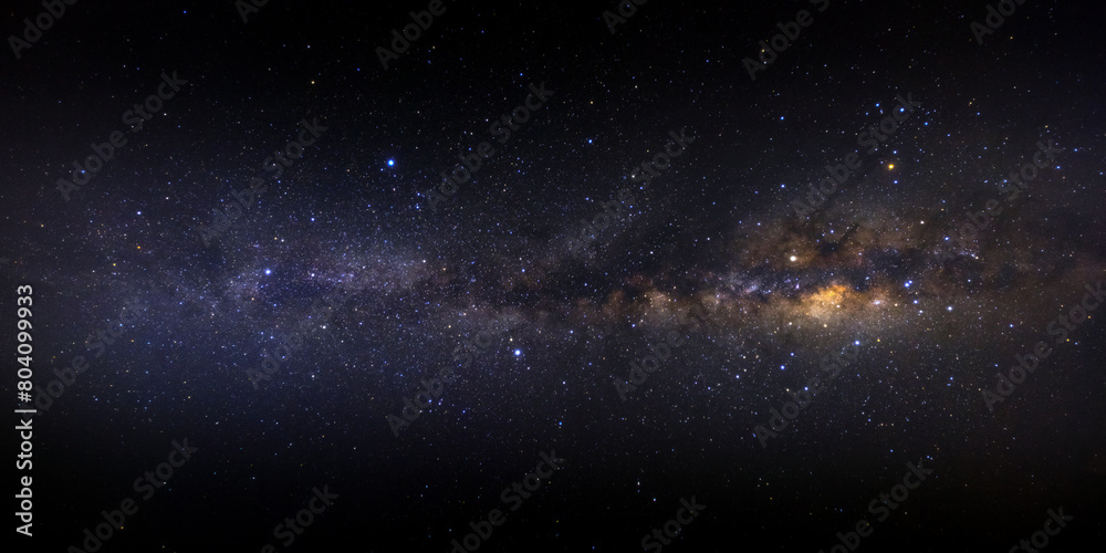 Clearly milky way galaxy with stars and space dust in the universe