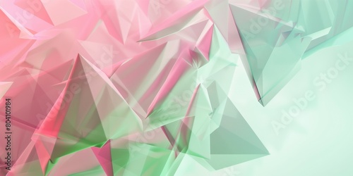 abstract colourful background with lines and triangles, geometry creative wallpaper backdrop, in style of green and pink