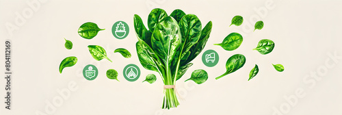 Extraordinary Health Benefits of Spinach Succinctly Illustrated in an Informative Infographic photo