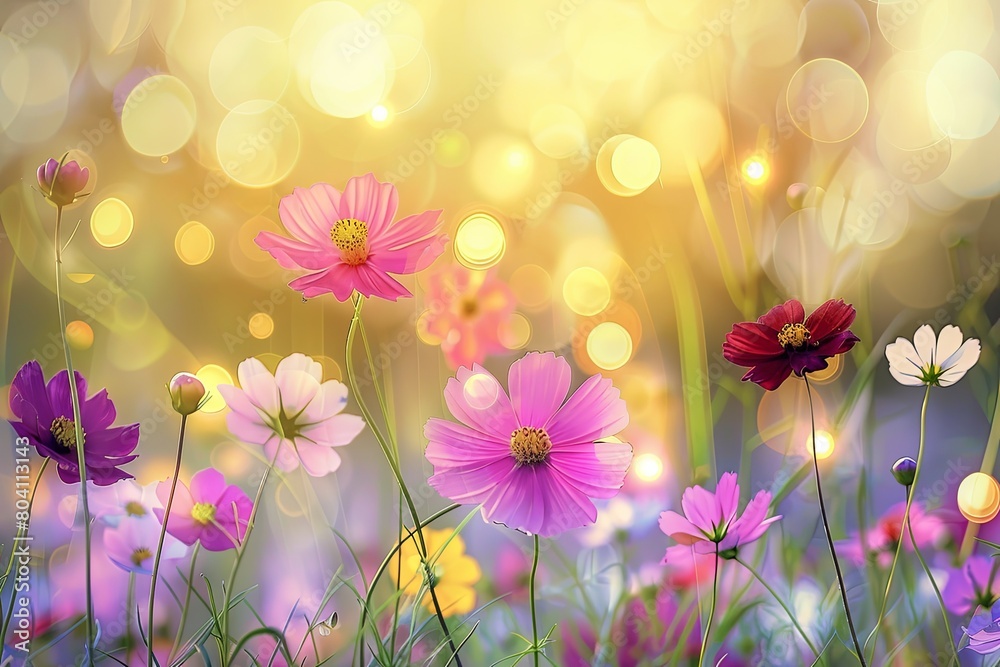 Lush Meadow Bokeh Blossoms: Wild Flower Wallpaper Bliss Lush Meadow Bokeh Blossoms: Wild Flower Wallpaper Bliss