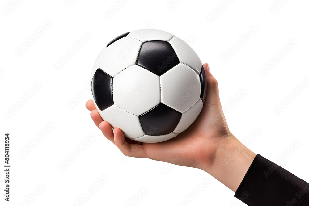 Hands holding a soccer ball isolated on white background PNG Hands holding a soccer ball isolated on white background PNG