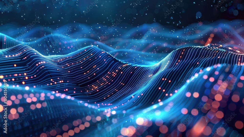 abstract digital tech wave backgrounds