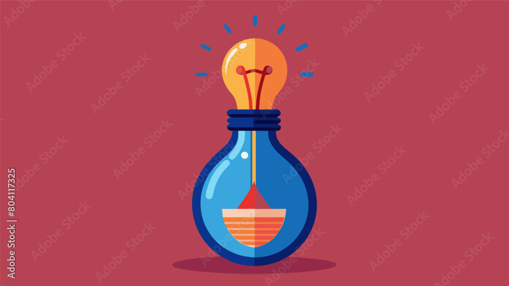 A oneofakind vase created from a repurposed light bulb.. Vector illustration A oneofakind vase created from a repurposed light bulb.. Vector illustration