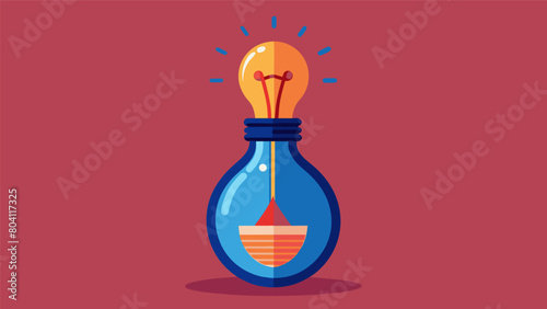 A oneofakind vase created from a repurposed light bulb.. Vector illustration