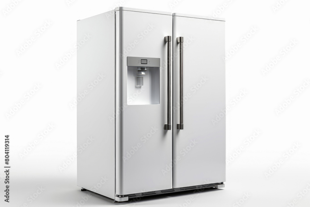 generated Illustration of home refrigerator. white home fridge isolated on white background