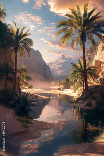  lake in the middle of the desert   palms  oasis