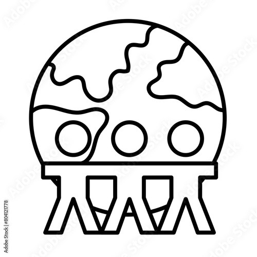 peace modern line style icon