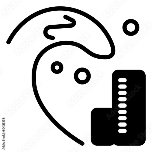 Tsunami icon, glyph icon style