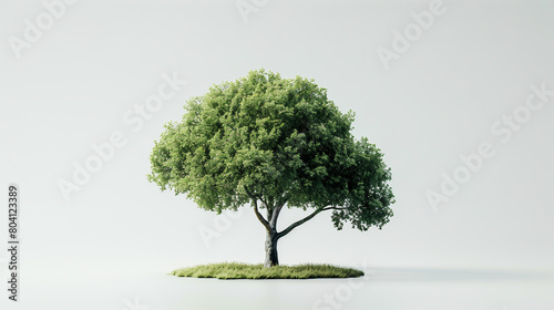 Green tree on a white background. 3D tree isolated on white background  for use visualization in architectural design or garden decorate. tree isolated on transparent background   tree 3d render