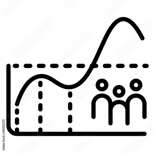 Over Population icon, line icon style