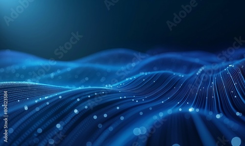 Abstract digital wave with Blue circular shape on the background