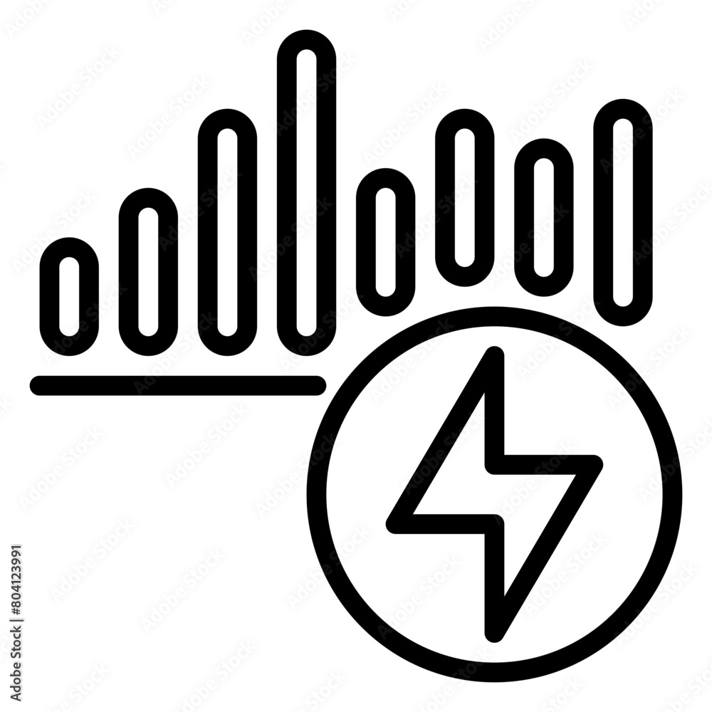 Energy Consumption icon, line icon style Energy Consumption icon, line icon style