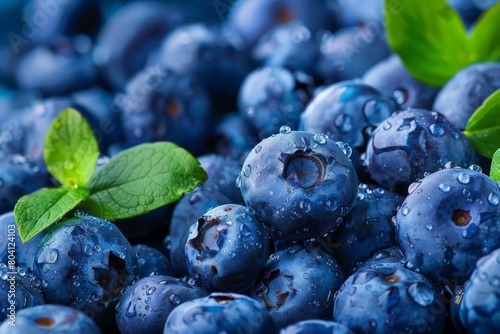 a lot of ripe blueberries closeup - background. Beautiful simple AI generated image in 4K, unique.