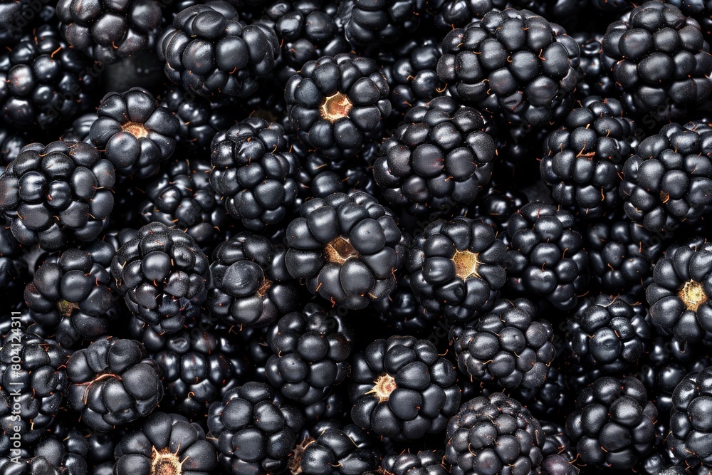 A bunch of ripe blueberries on a white, close-up. Isolated.. Beautiful simple AI generated image in 4K, unique.