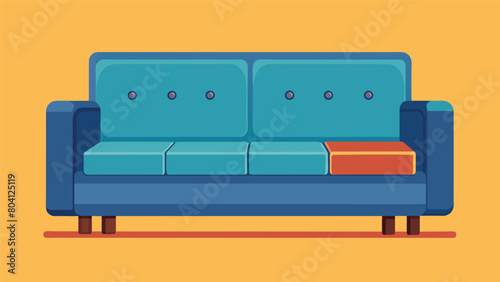 An adjustable and reclining sofa allowing for comfortable seating for larger gatherings. Vector illustration