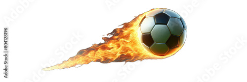 Flaming soccer ball on fire isolated on transparent background  png  FIFA World Cup  European Football Championship  UEFA Euro 2024 