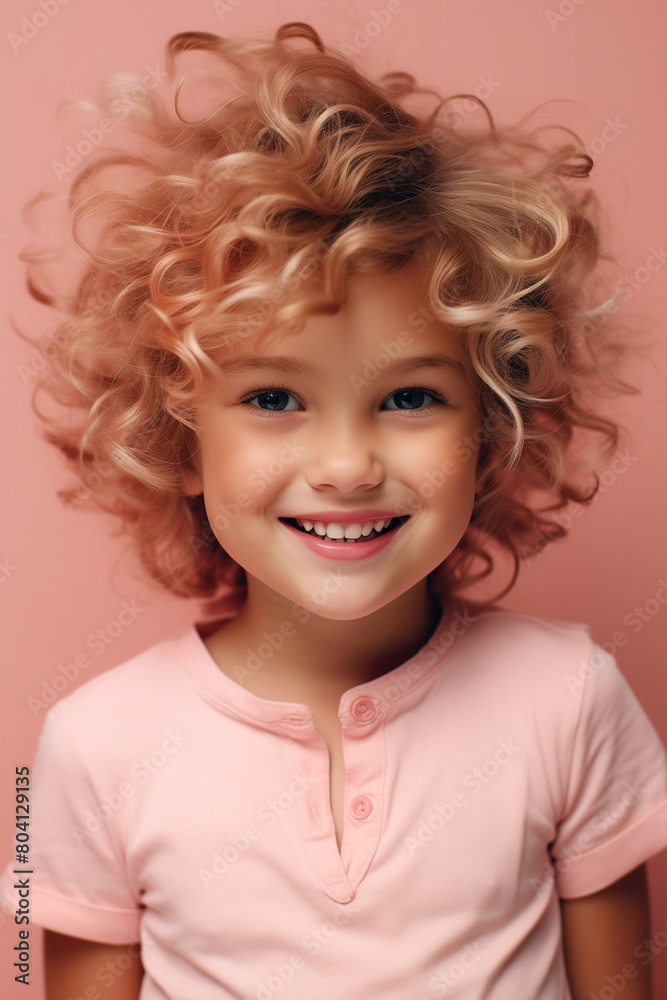 beautiful kid with solid color background. hair. lifestyle beautiful kid with solid color background. hair. lifestyle