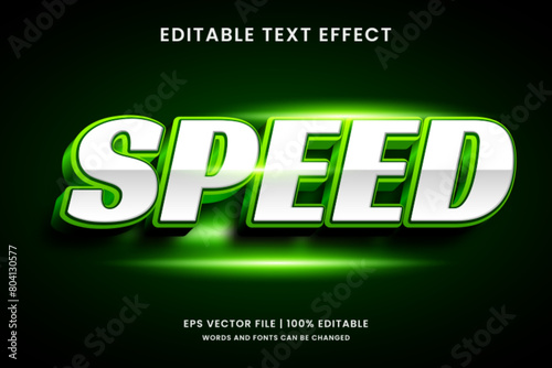 Fast speed 3d editable text effect sport style