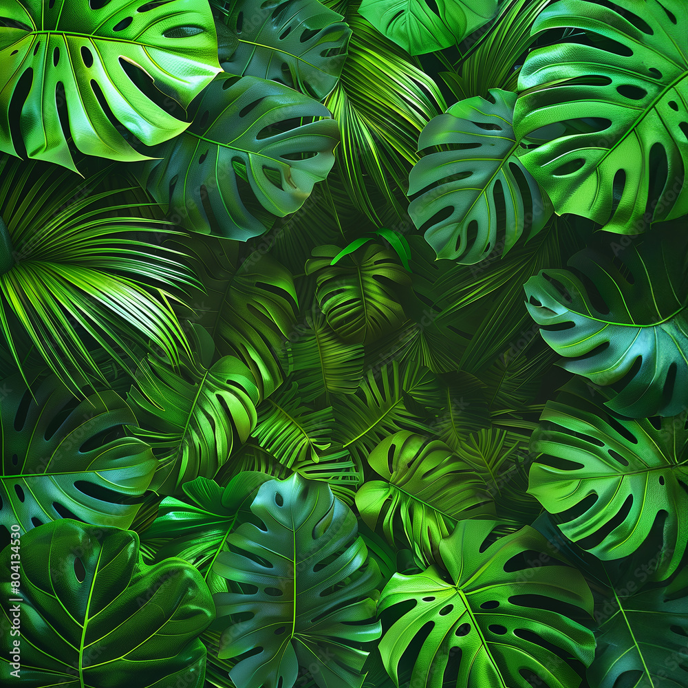 green leaves of palm tree green leaves of palm tree