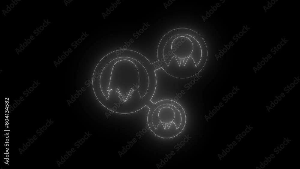 User line icon inside circle, line icon video animation. Neon profile icon. bright neon password input with neon sign on a black background. User line icon inside circle, line icon video animation. Neon profile icon. bright neon password input with neon sign on a black background.