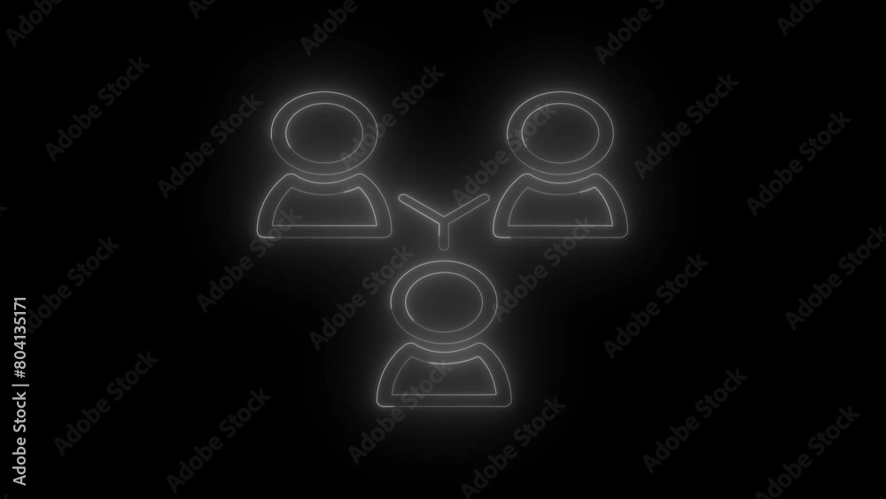 Glowing neon line BFF or best friends forever icon isolated on black background. 4K Video motion graphic animation. Glowing neon line BFF or best friends forever icon isolated on black background. 4K Video motion graphic animation.